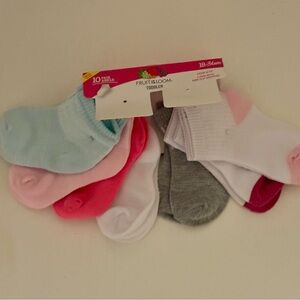 Fruit of the Loom Toddler Socks - Multi-Color Pack - 7 pair- NEW
